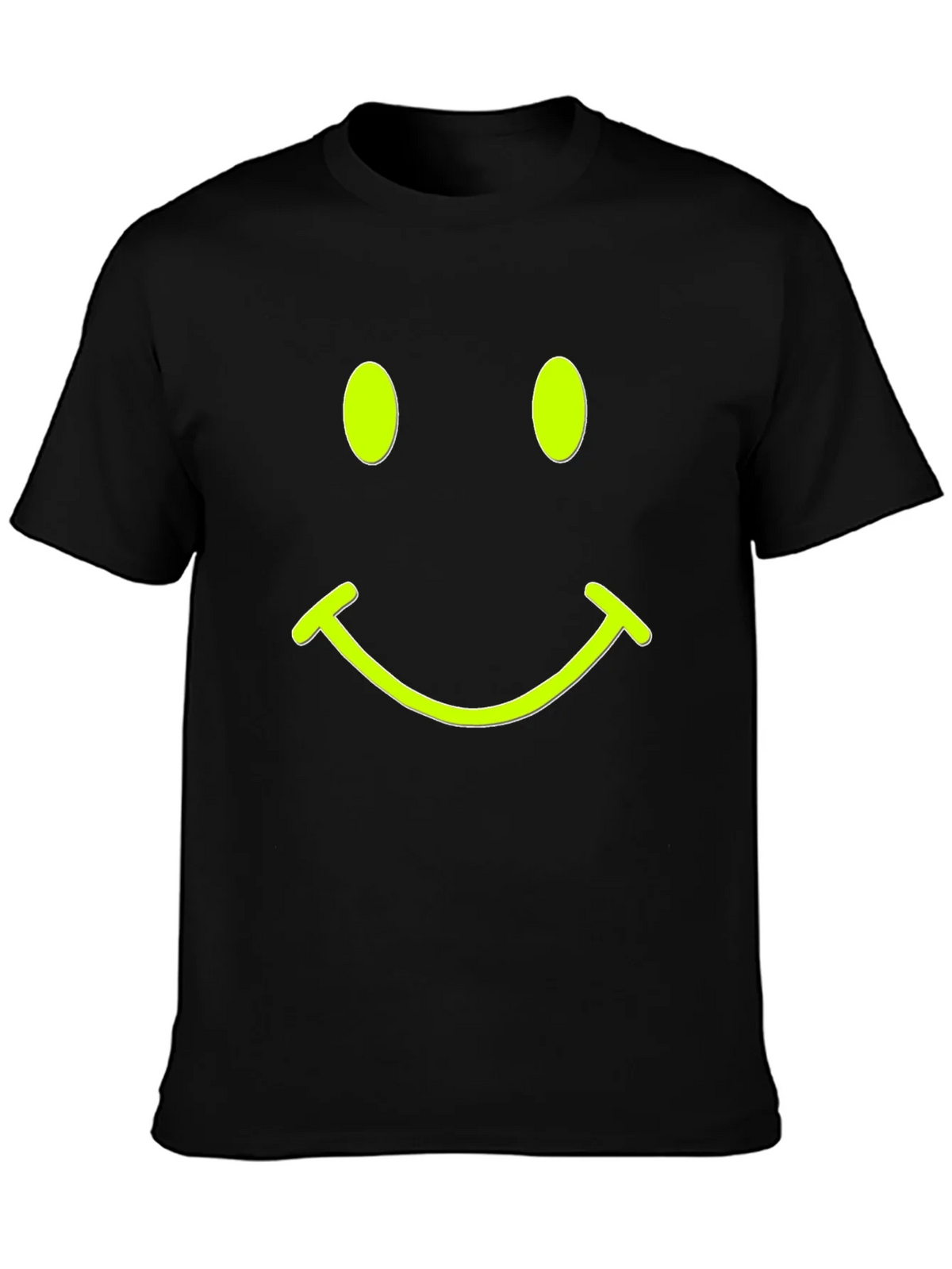 Smiley Face Black T-Shirt - Express Your Happy Side!