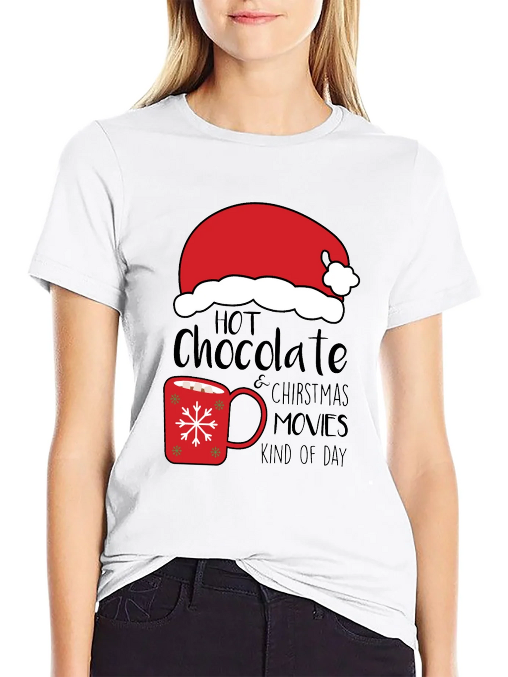 Hot Chocolate Christmas Movies Kind Of Day T-Shirt