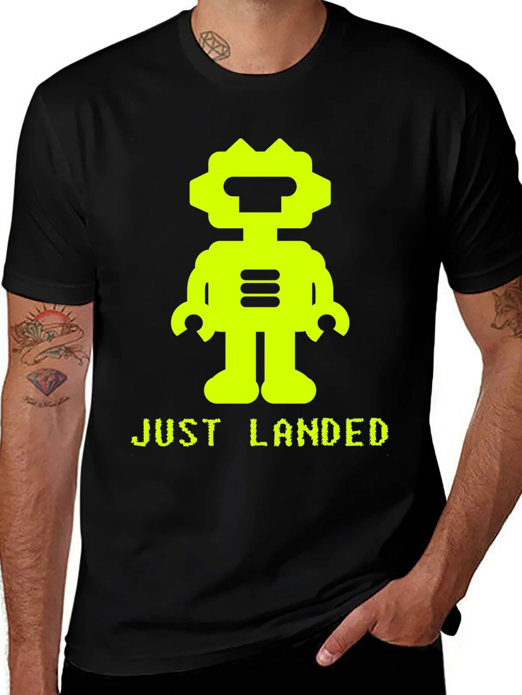 Just Landed Robot Graphic Tee