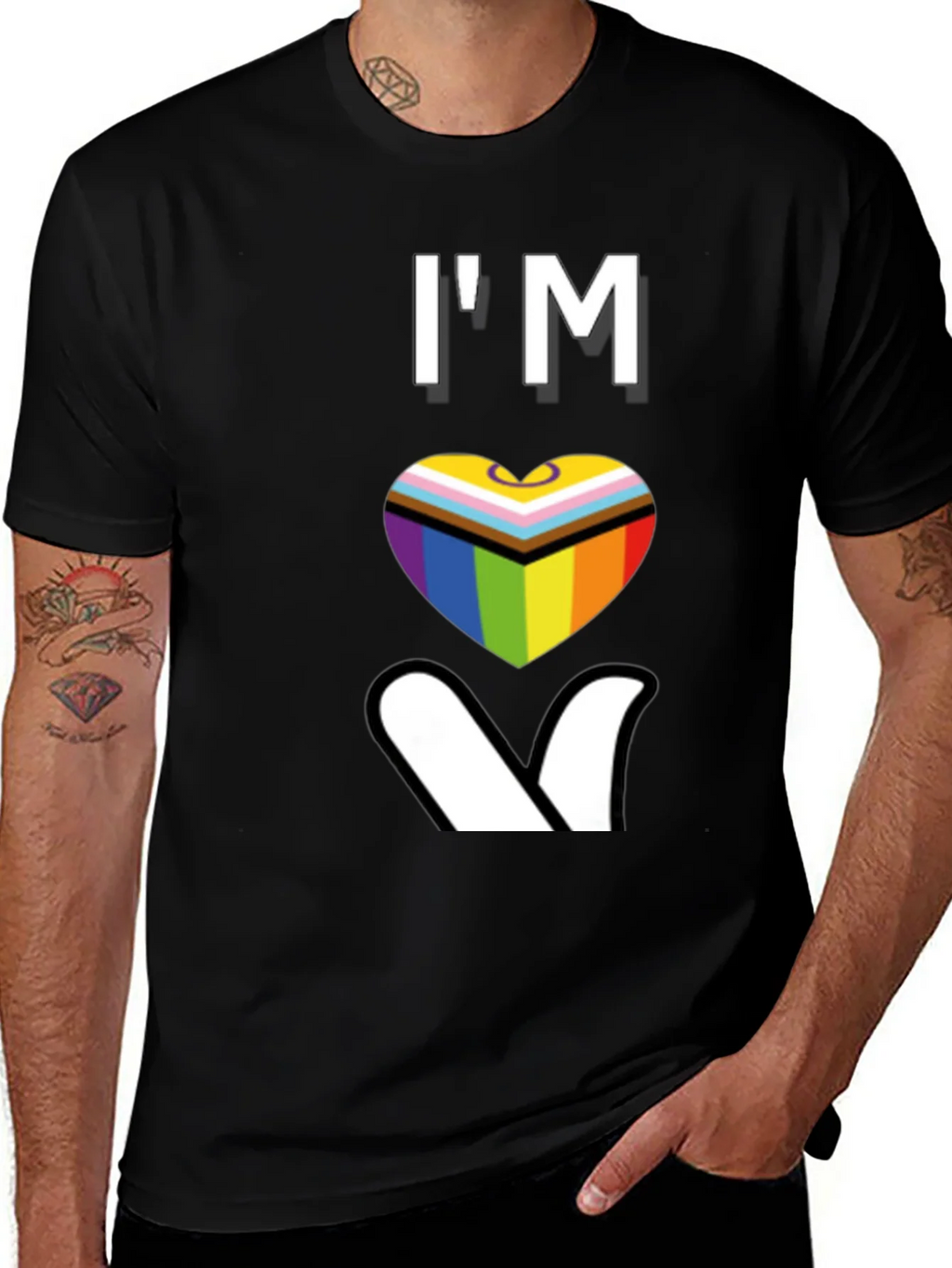 LGBTQ+ Pride Heart T-Shirt - Love Wins!