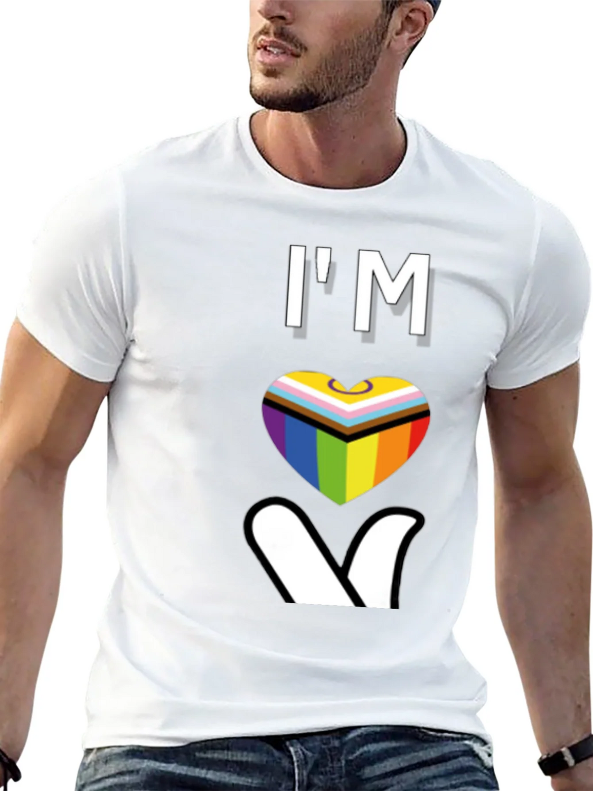 LGBTQ+ Pride Heart T-Shirt - Love Wins!