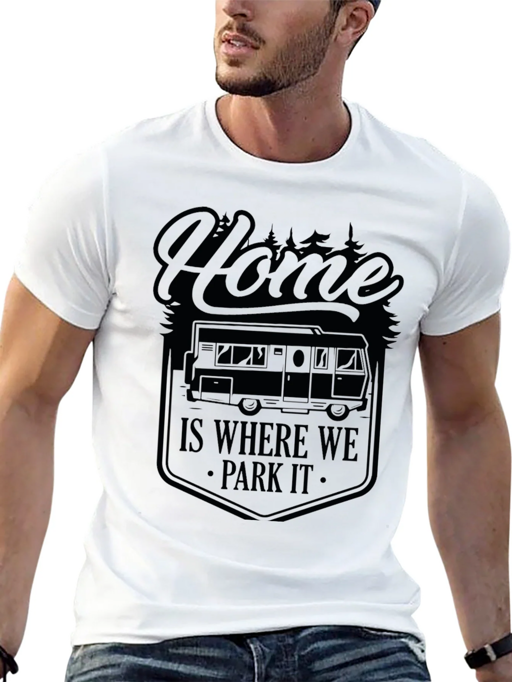 Home Is Where We Park It Camping T-Shirt
