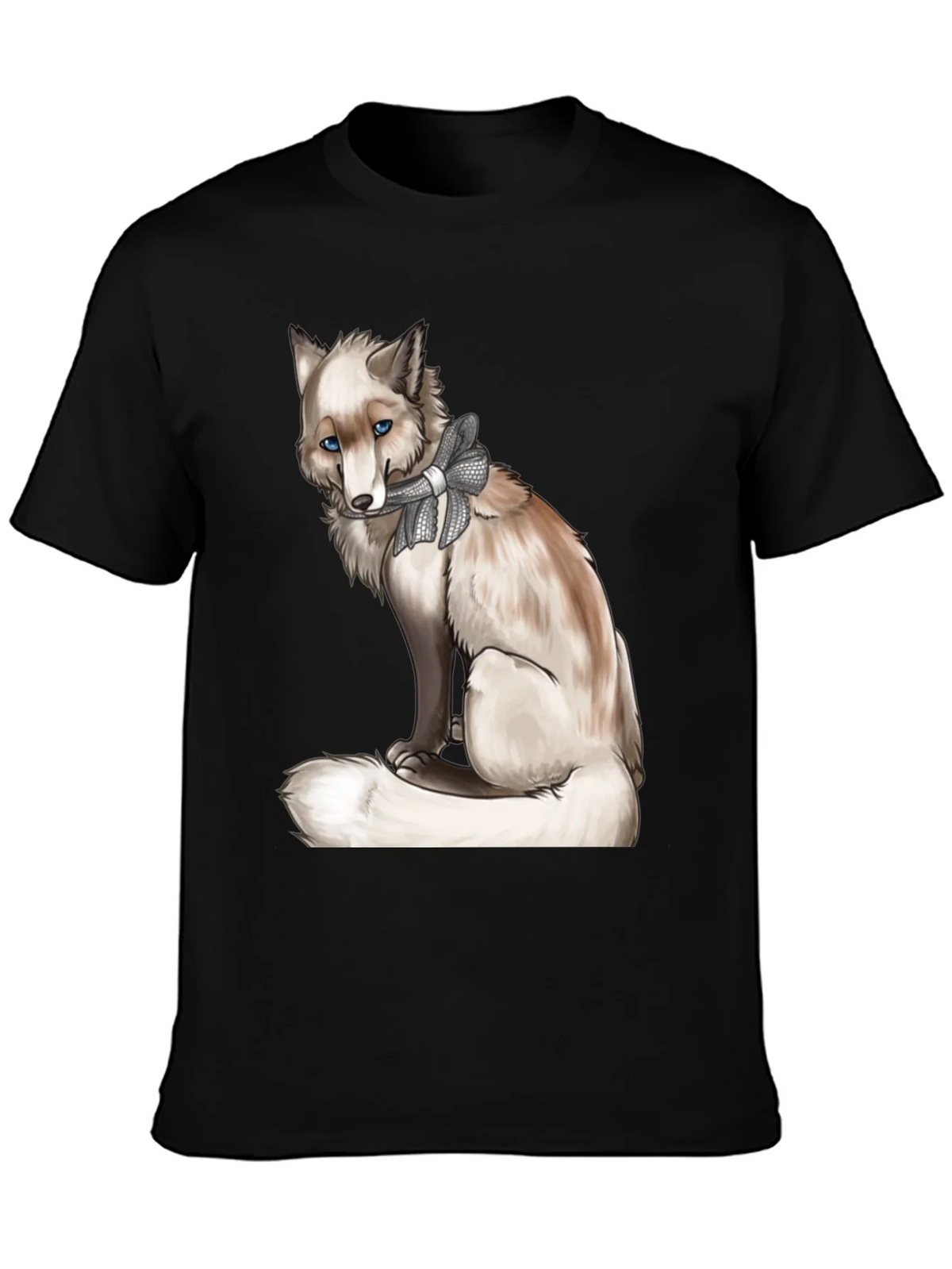 Fox with Bow T-Shirt - Stylish Animal Graphic Tee