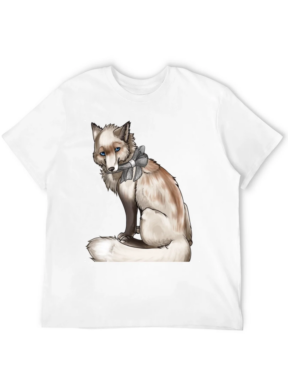 Fox with Bow T-Shirt - Stylish Animal Graphic Tee