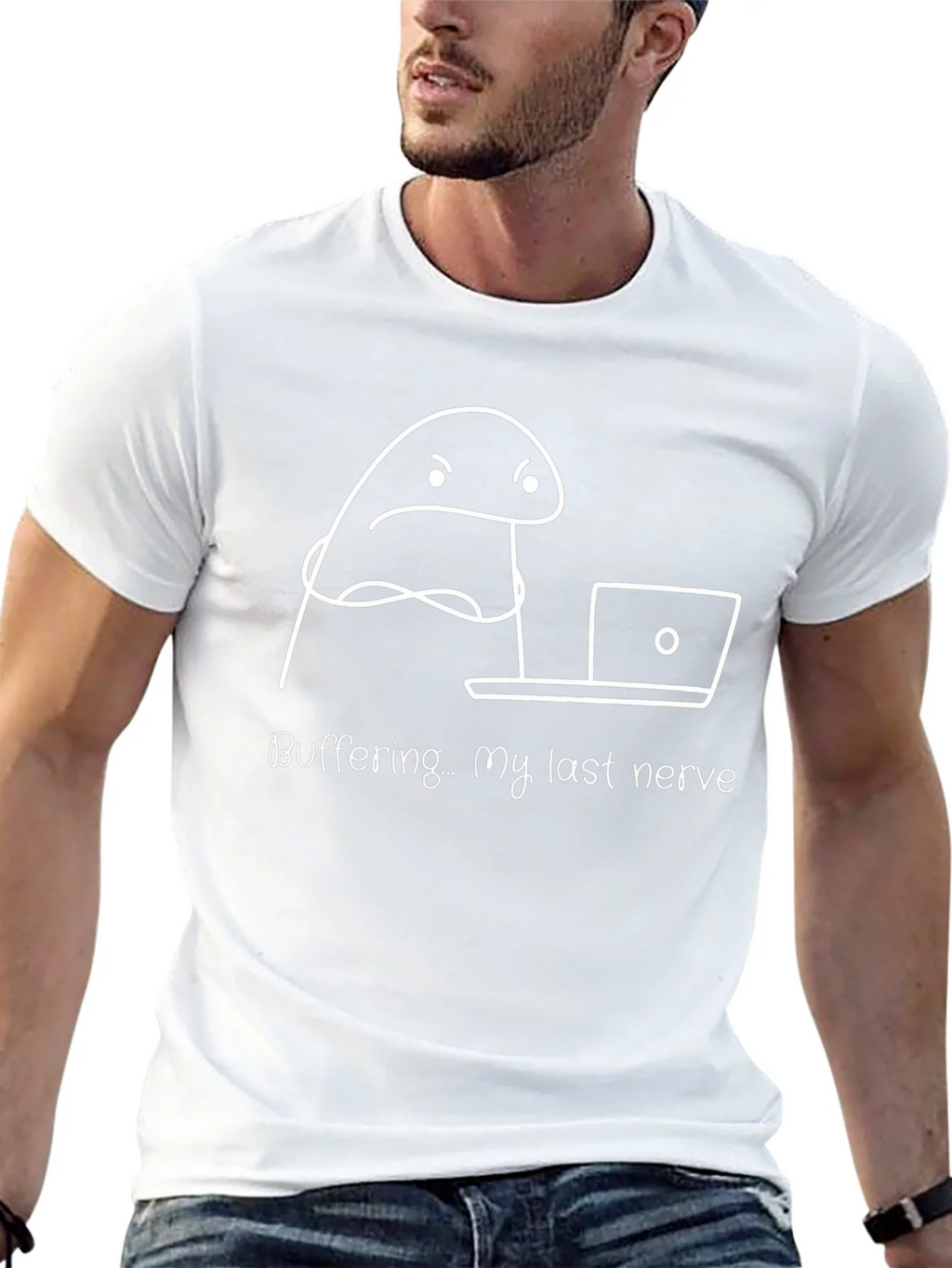 Buffering My Last Nerve Funny Graphic T-Shirt