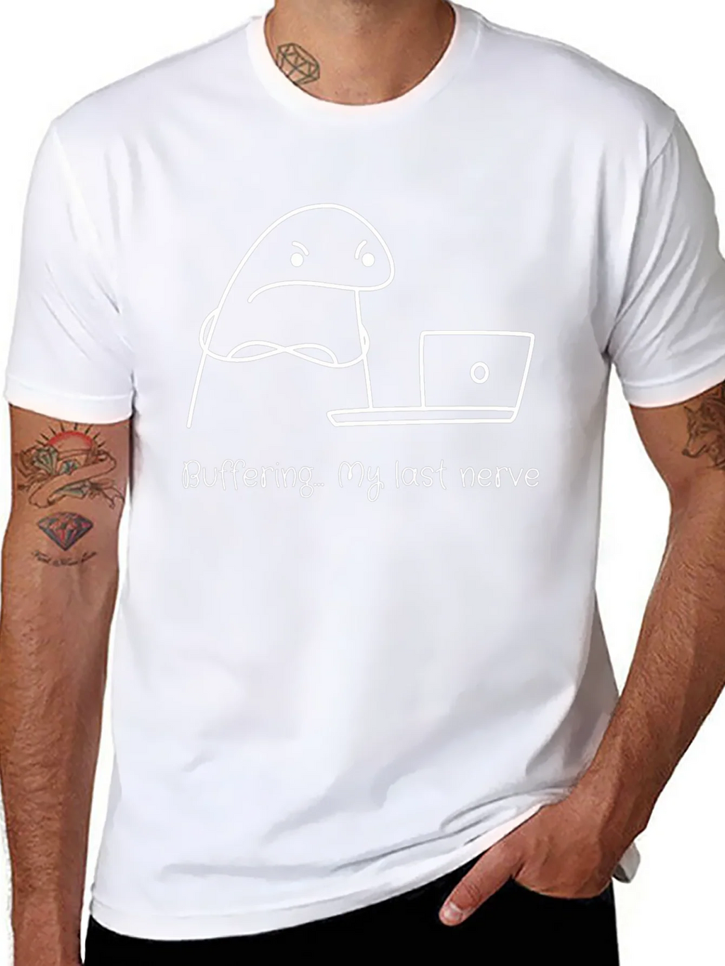 Buffering My Last Nerve Funny Graphic T-Shirt