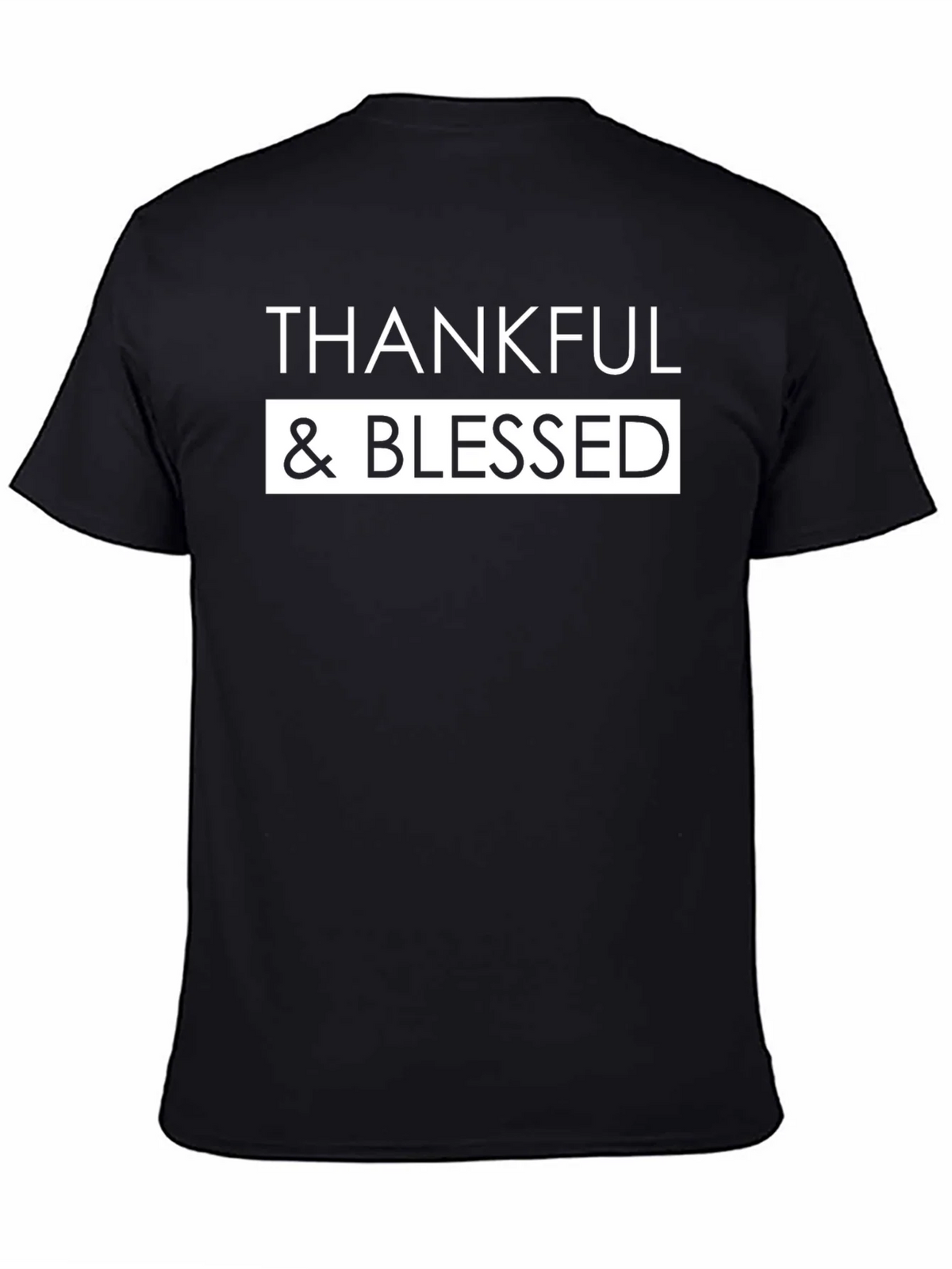 Thankful & Blessed Black Graphic Tee