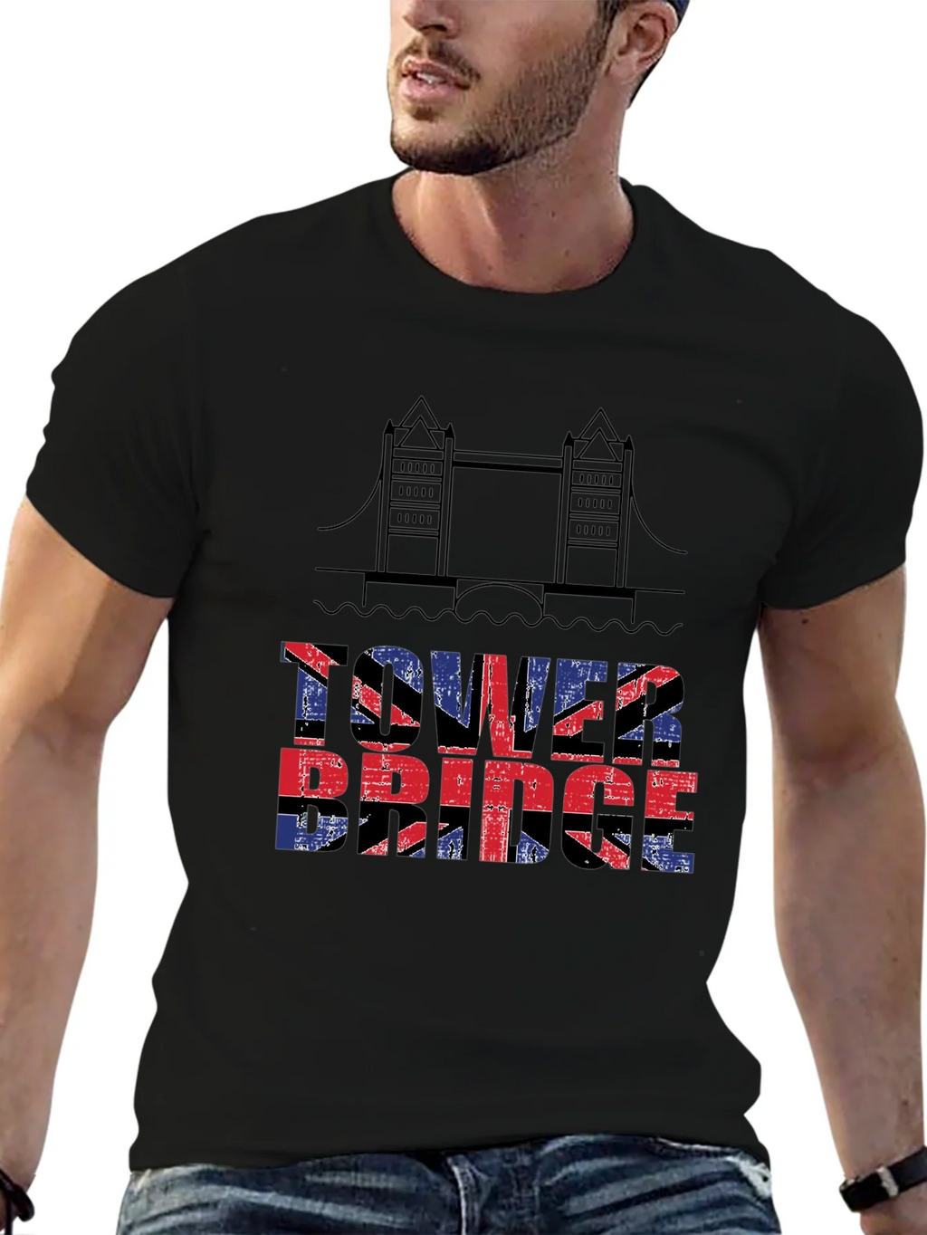 Tower Bridge UK Flag T-Shirt