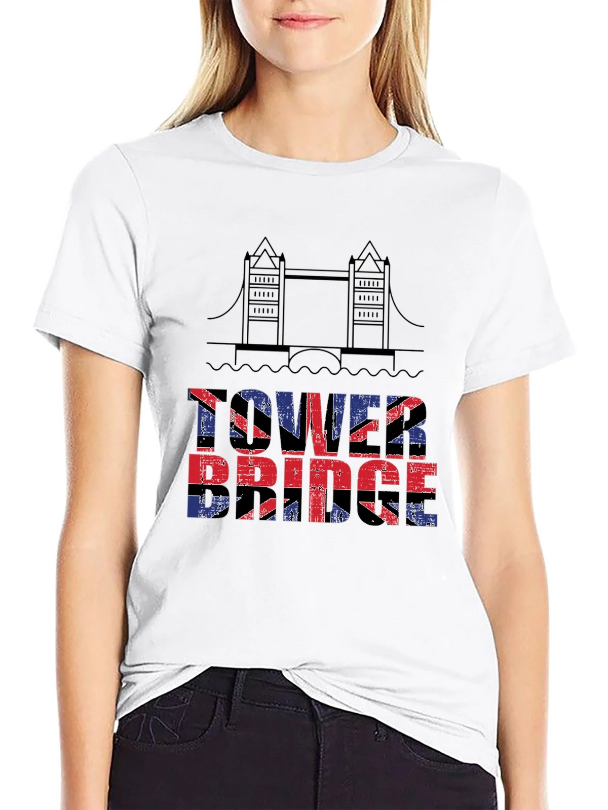 Tower Bridge UK Flag T-Shirt