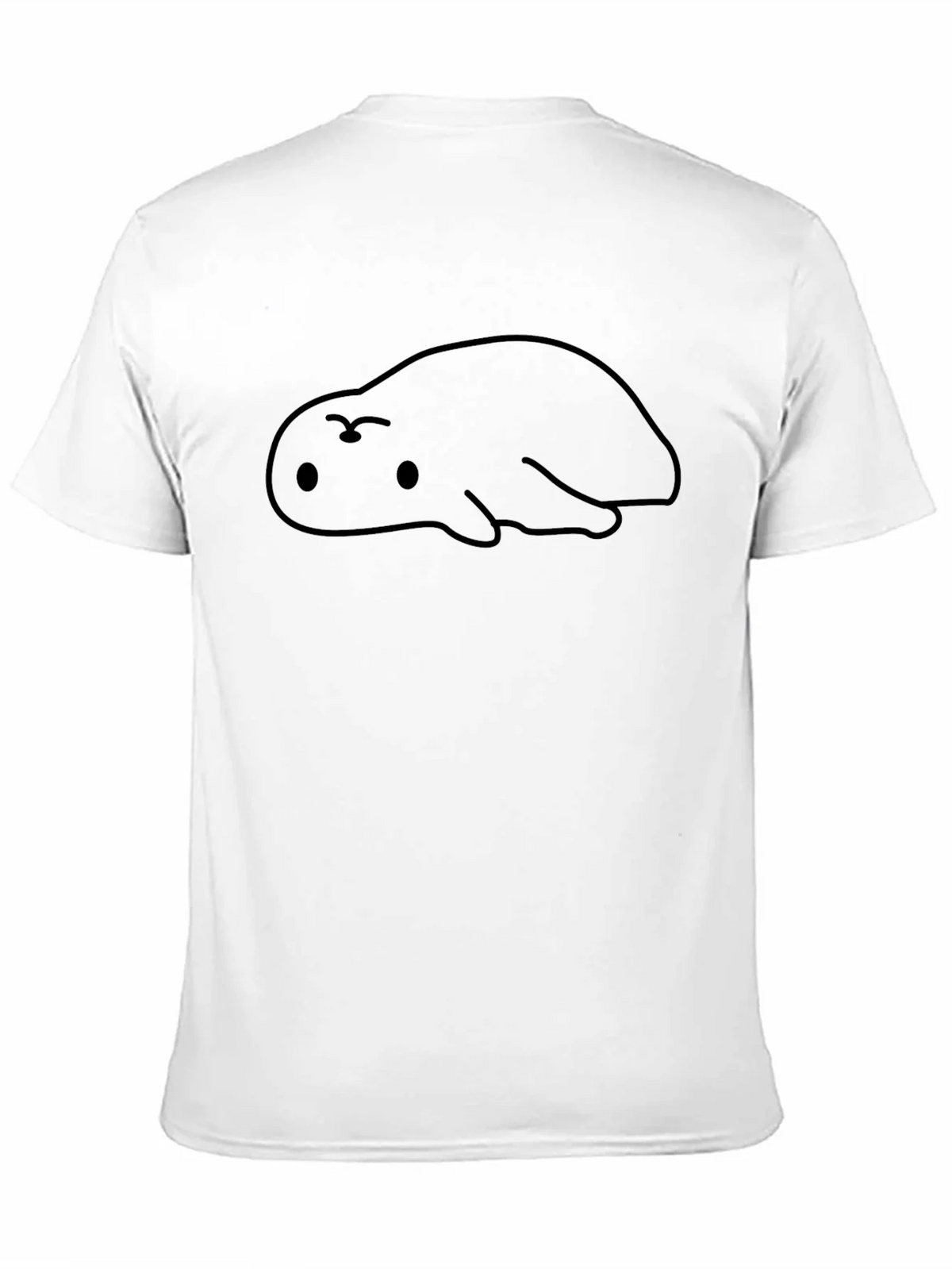 Cute Blob Creature Graphic Black T-Shirt