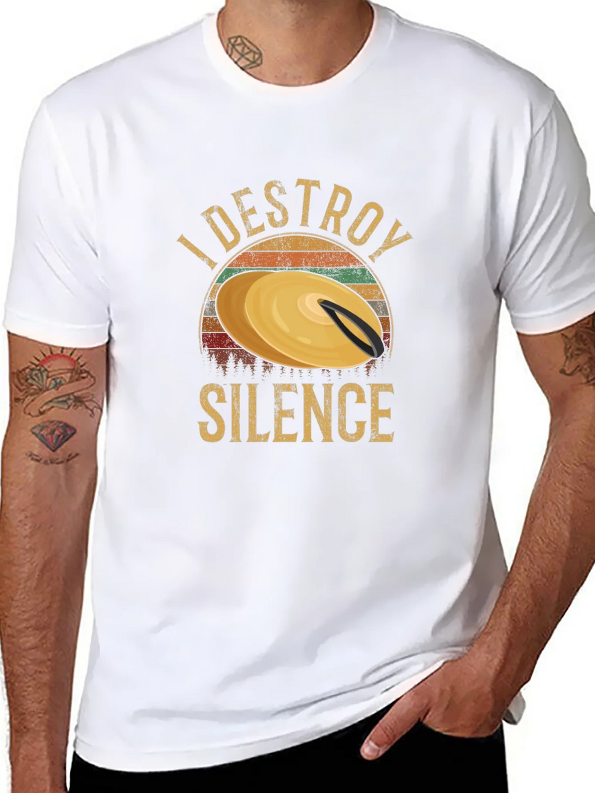 I Destroy Silence Drummer T-Shirt