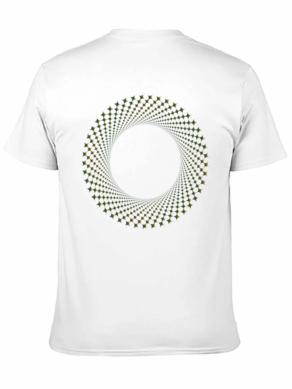 Optical Illusion Vortex Circle Black T-Shirt