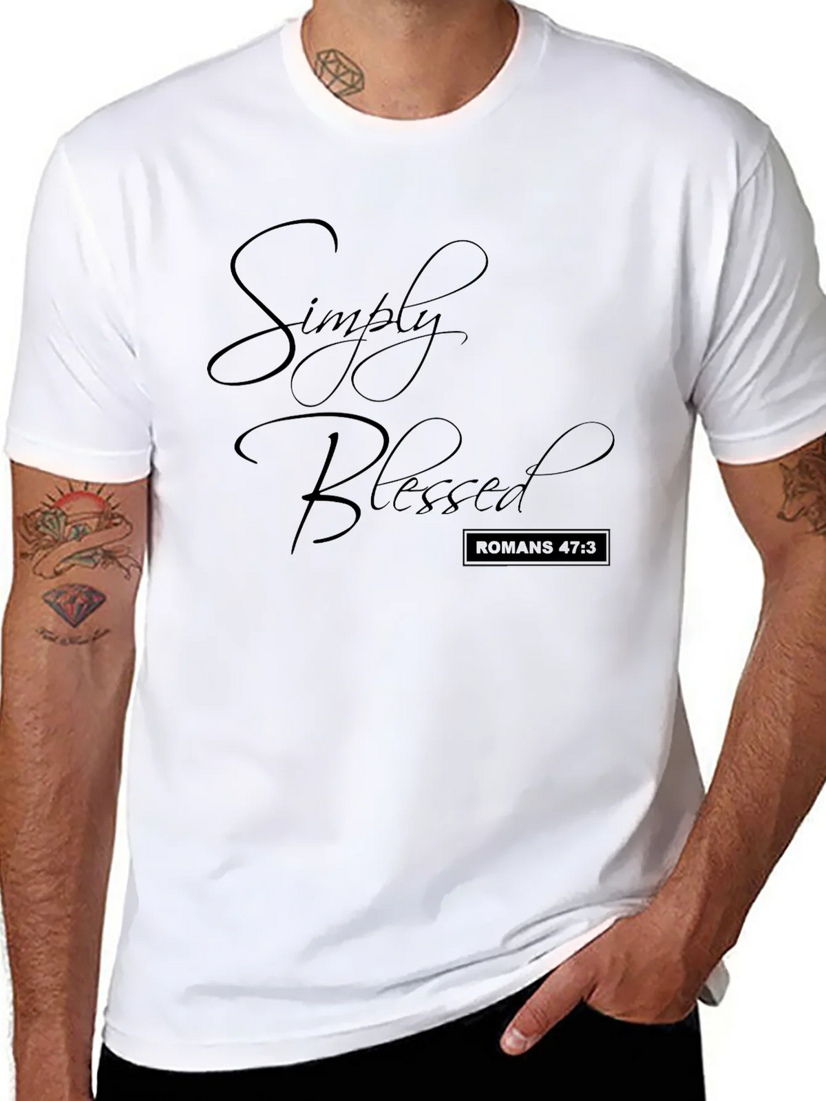 Simply Blessed Black T-Shirt Christian Apparel
