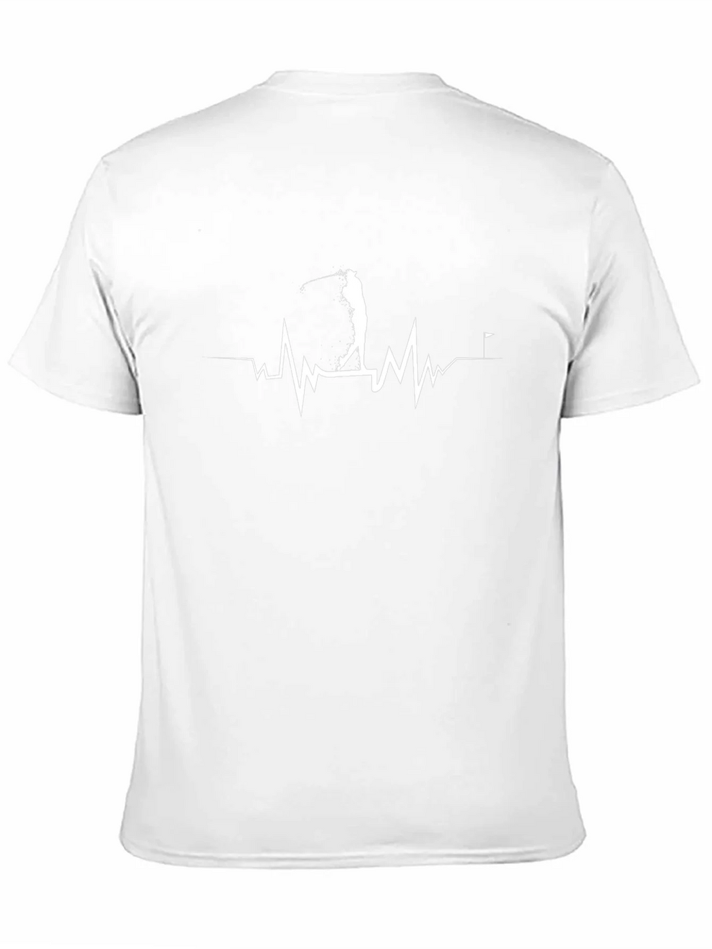 Golf Heartbeat T-Shirt - Black Graphic Tee