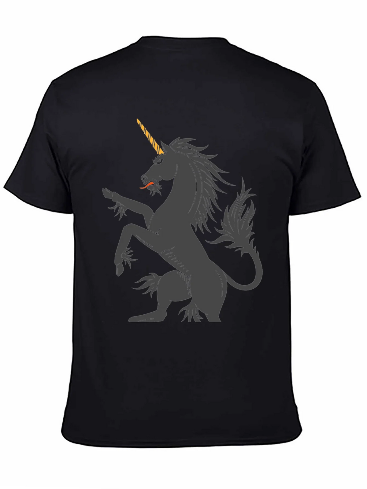 Black Unicorn Graphic Tee - Mens Fashion