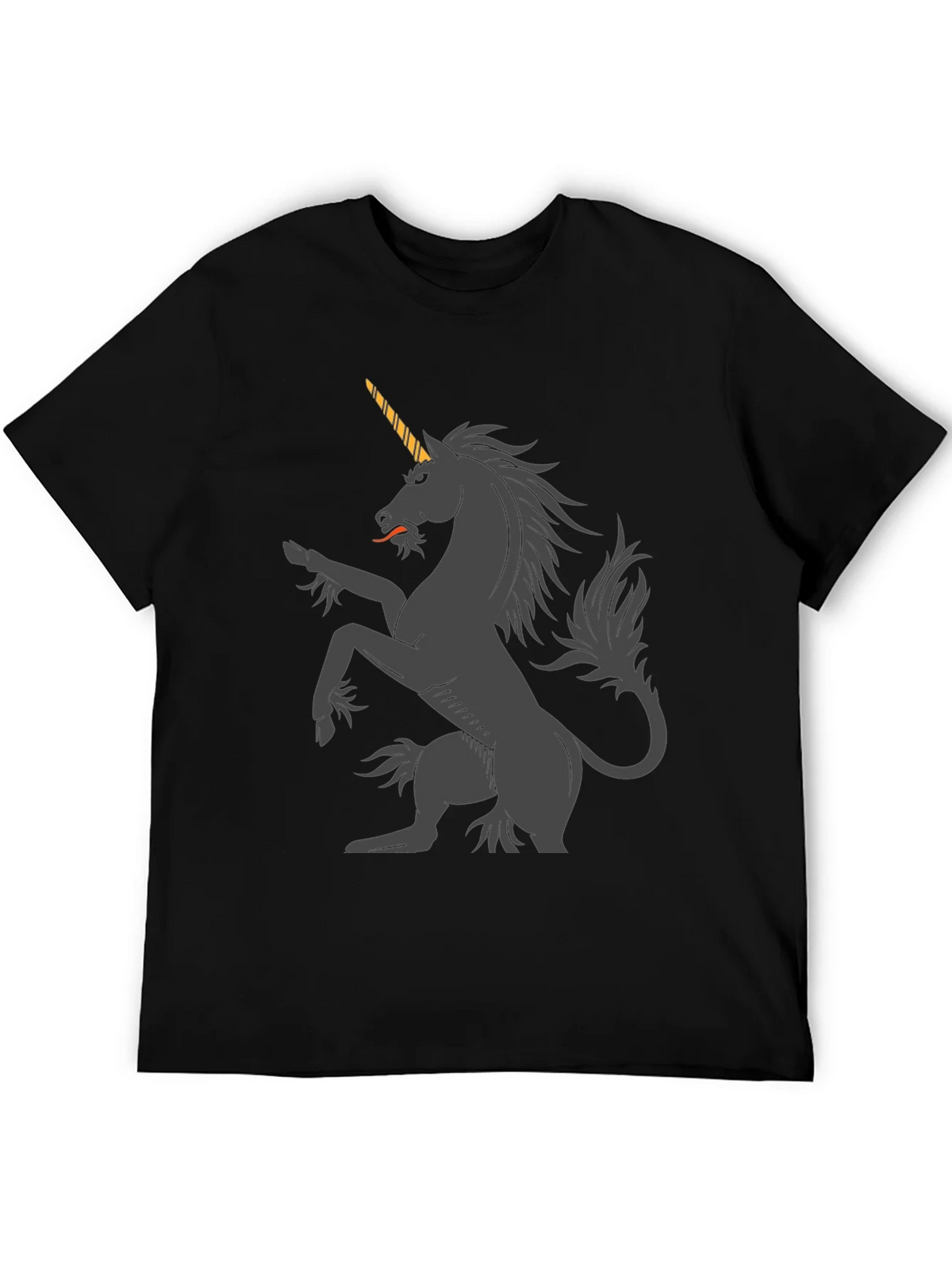 Black Unicorn Graphic Tee - Mens Fashion