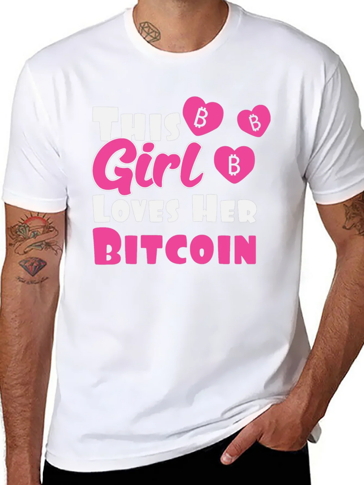 This Girl Loves Her Bitcoin Black T-Shirt