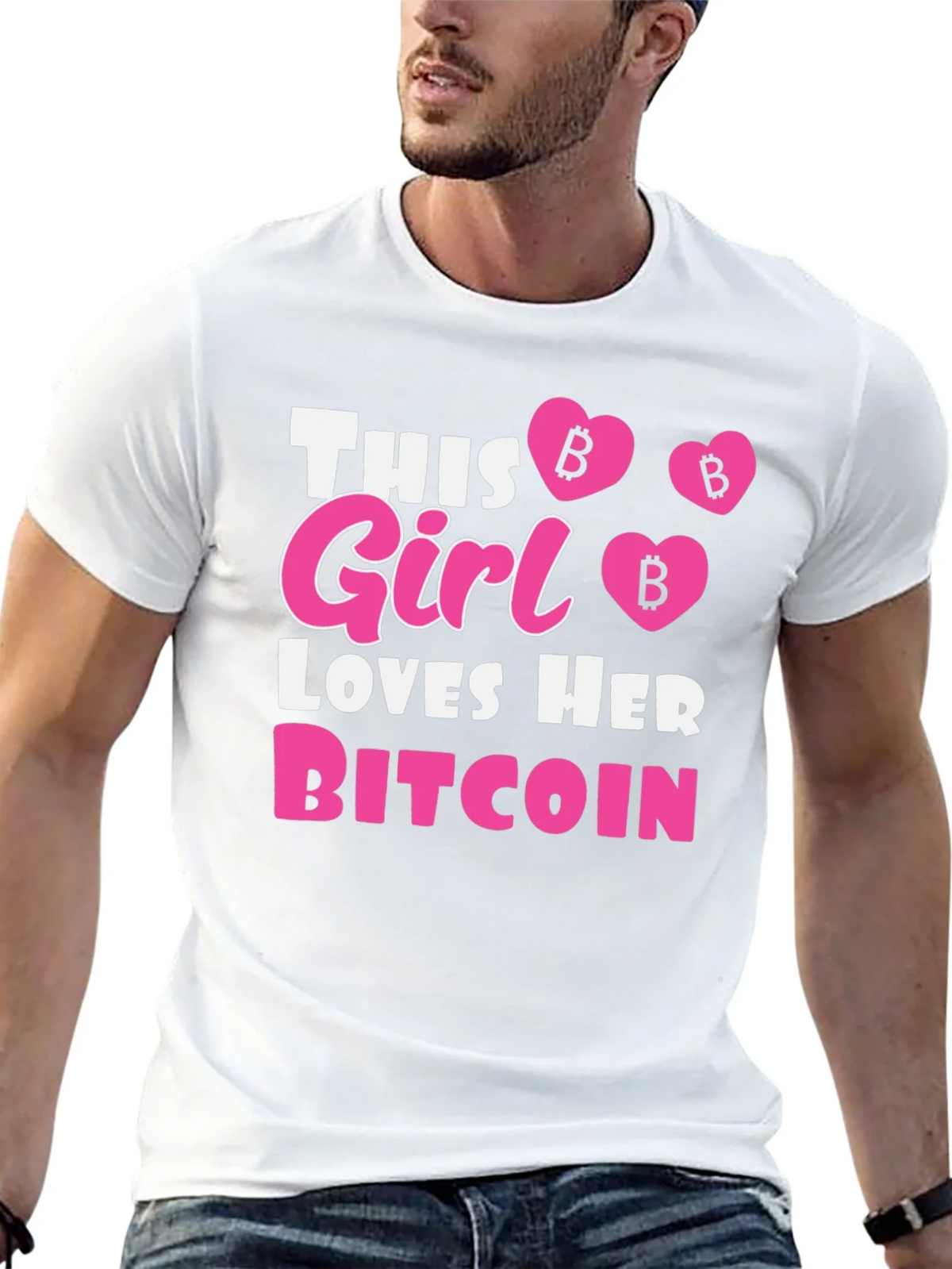 This Girl Loves Her Bitcoin Black T-Shirt