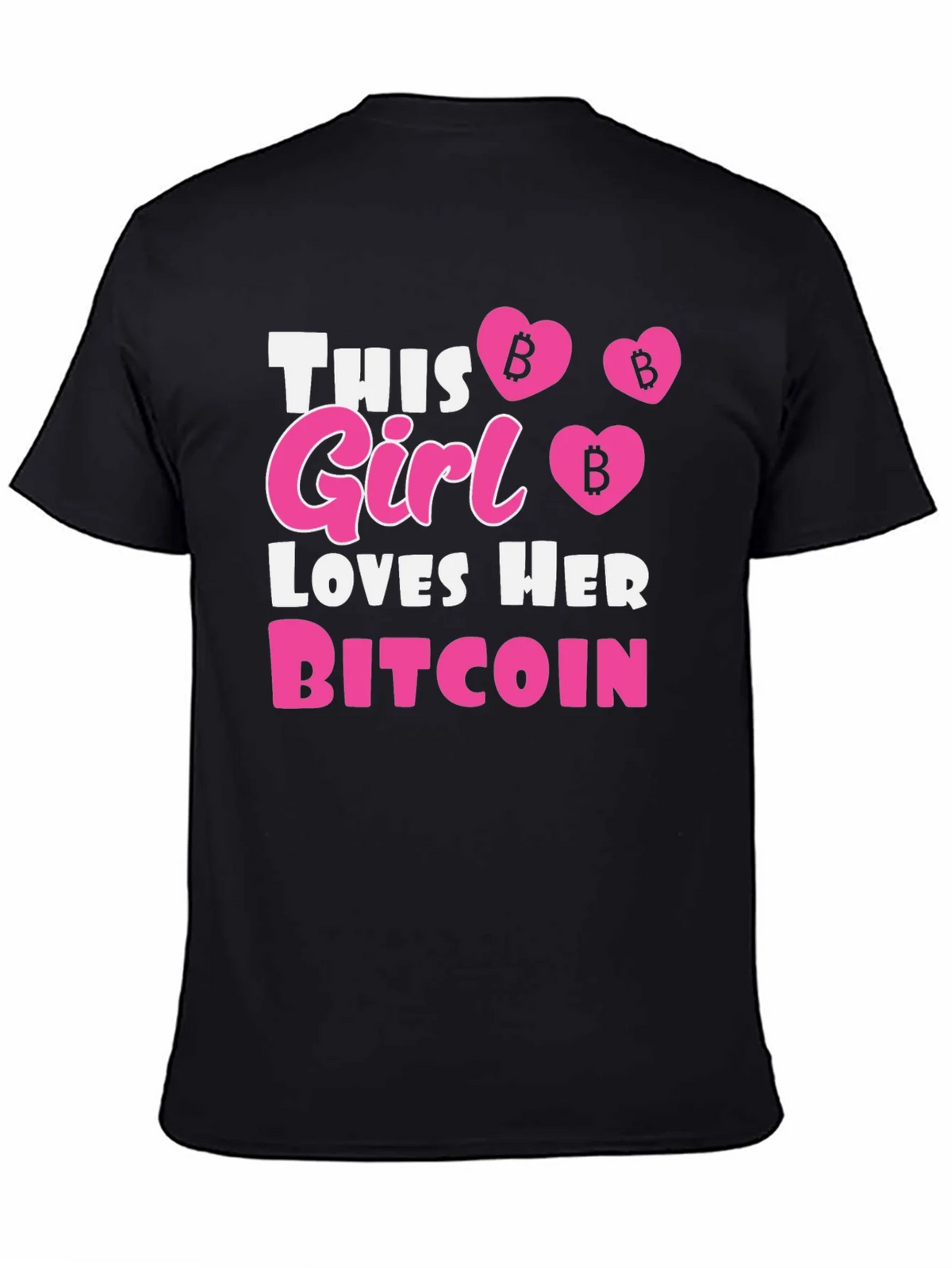This Girl Loves Her Bitcoin Black T-Shirt