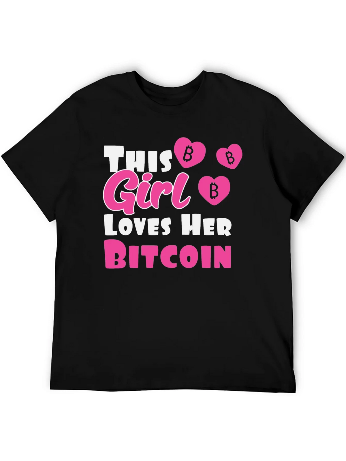 This Girl Loves Her Bitcoin Black T-Shirt