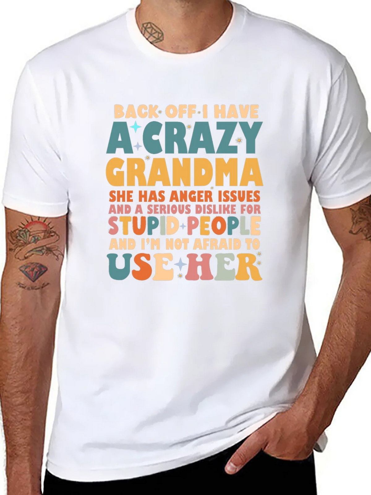 Crazy Grandma Novelty Graphic T-Shirt