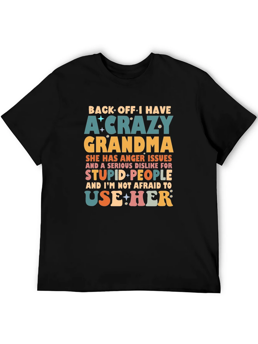 Crazy Grandma Novelty Graphic T-Shirt