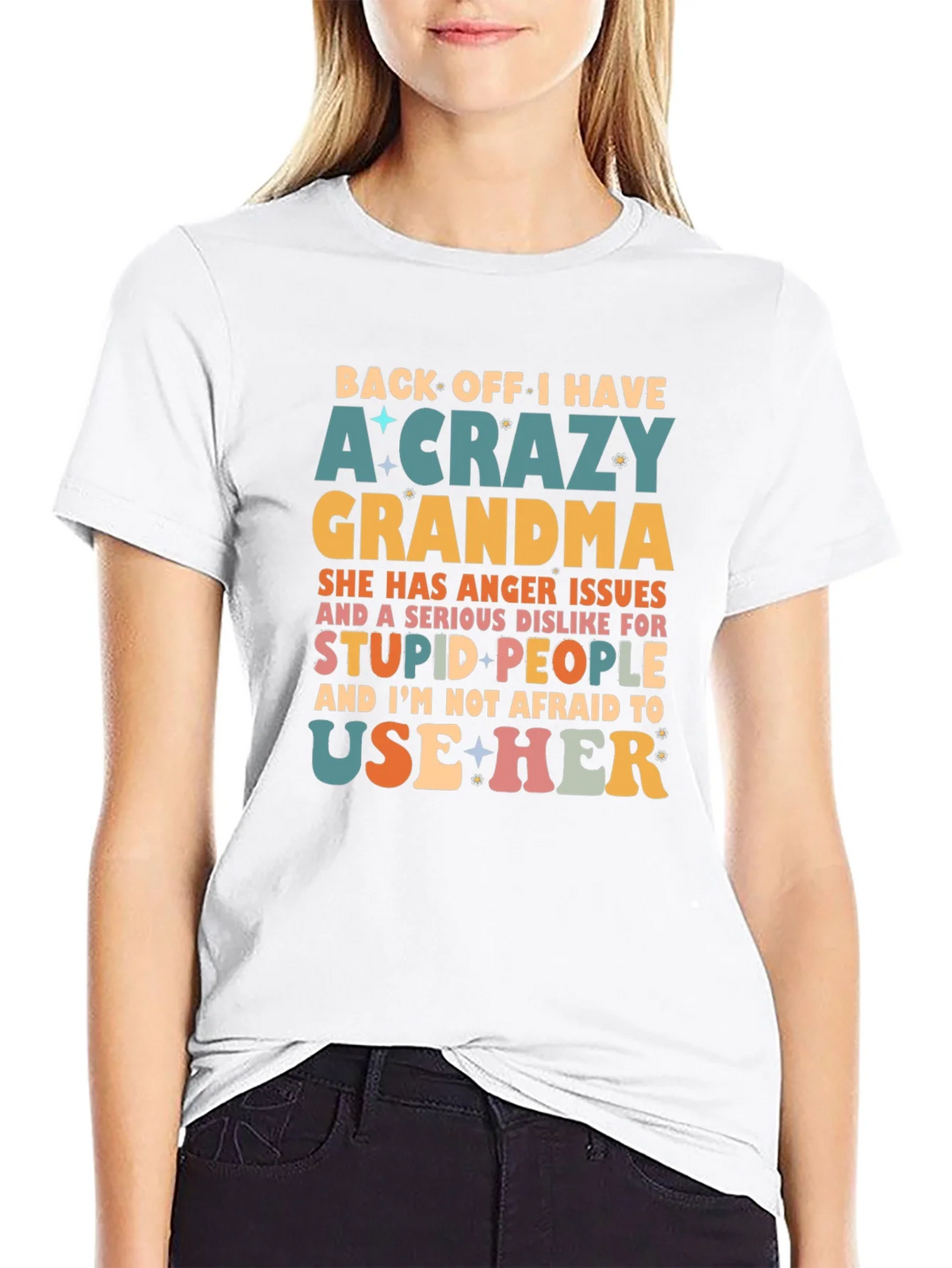 Crazy Grandma Novelty Graphic T-Shirt
