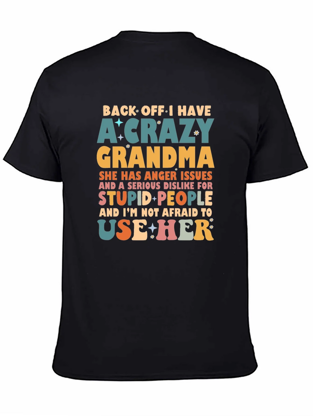 Crazy Grandma Novelty Graphic T-Shirt