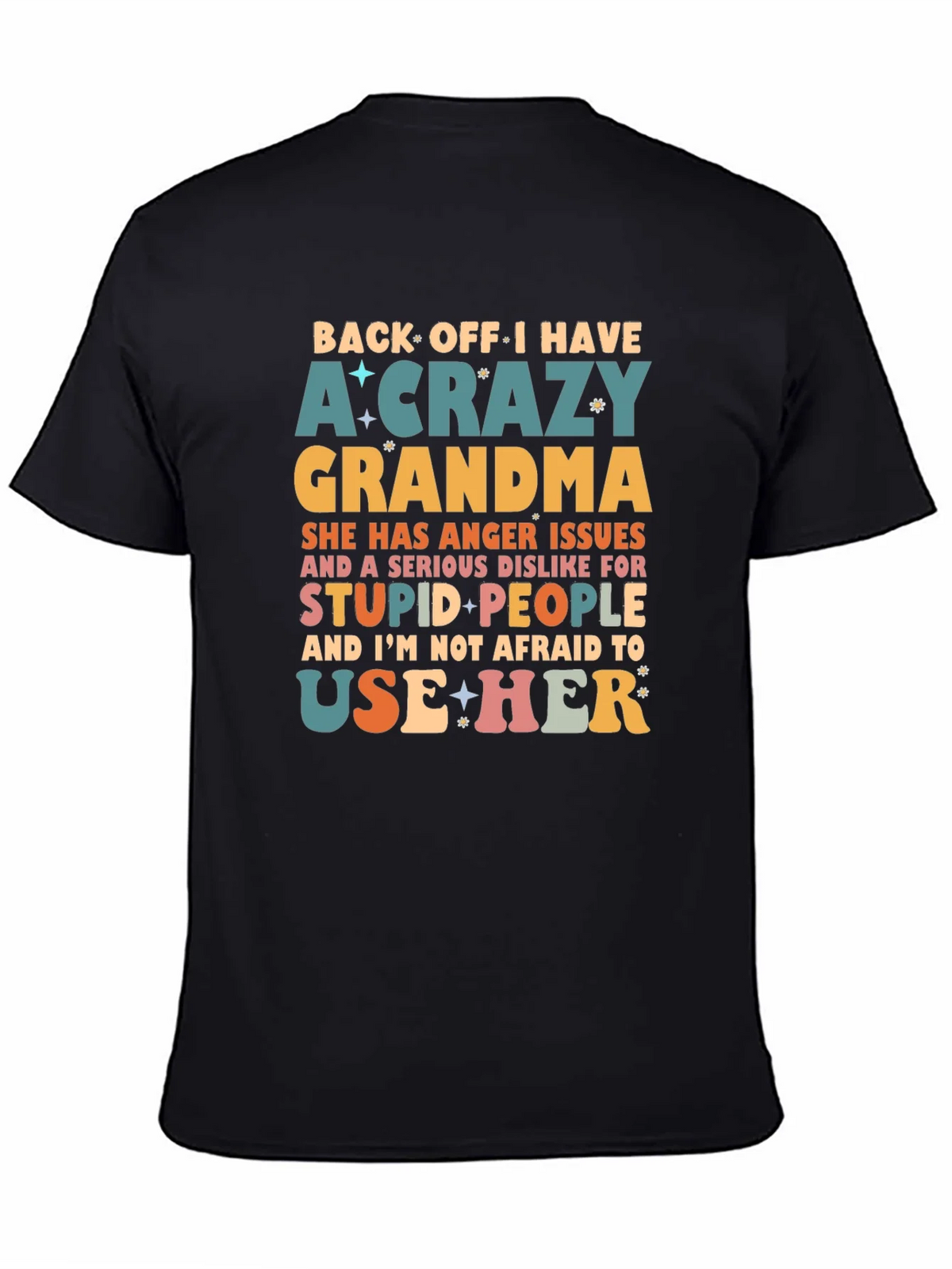 Crazy Grandma Novelty Graphic T-Shirt