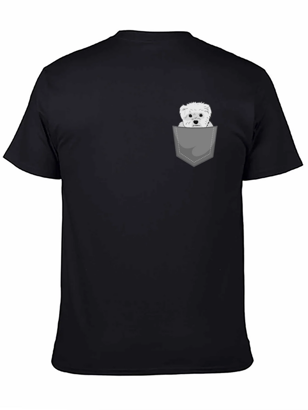 Pocket Dog Tee - Cute Maltese Graphic T-Shirt