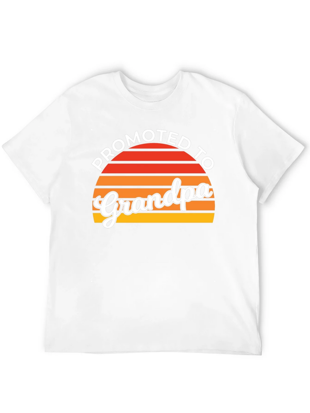 Promoted to Grandpa Graphic Tee - Retro Sunset Style