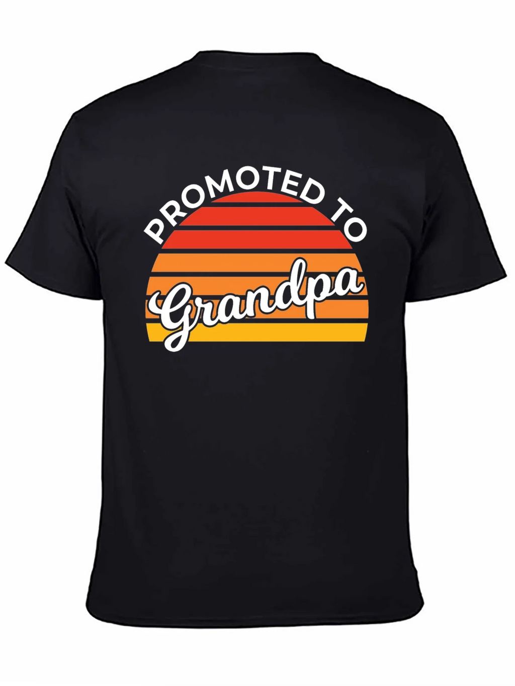 Promoted to Grandpa Graphic Tee - Retro Sunset Style