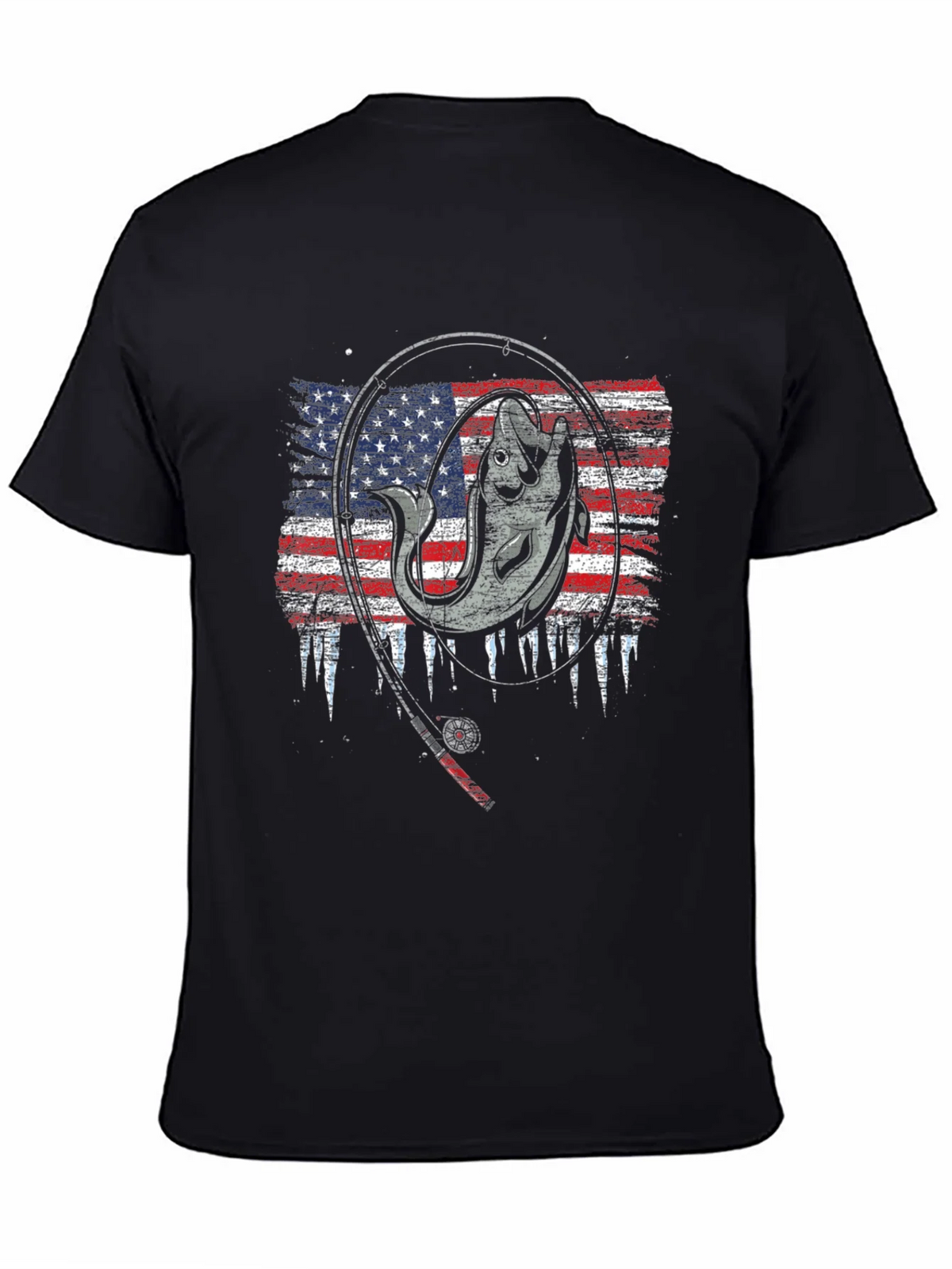 Fishing USA Flag T-Shirt