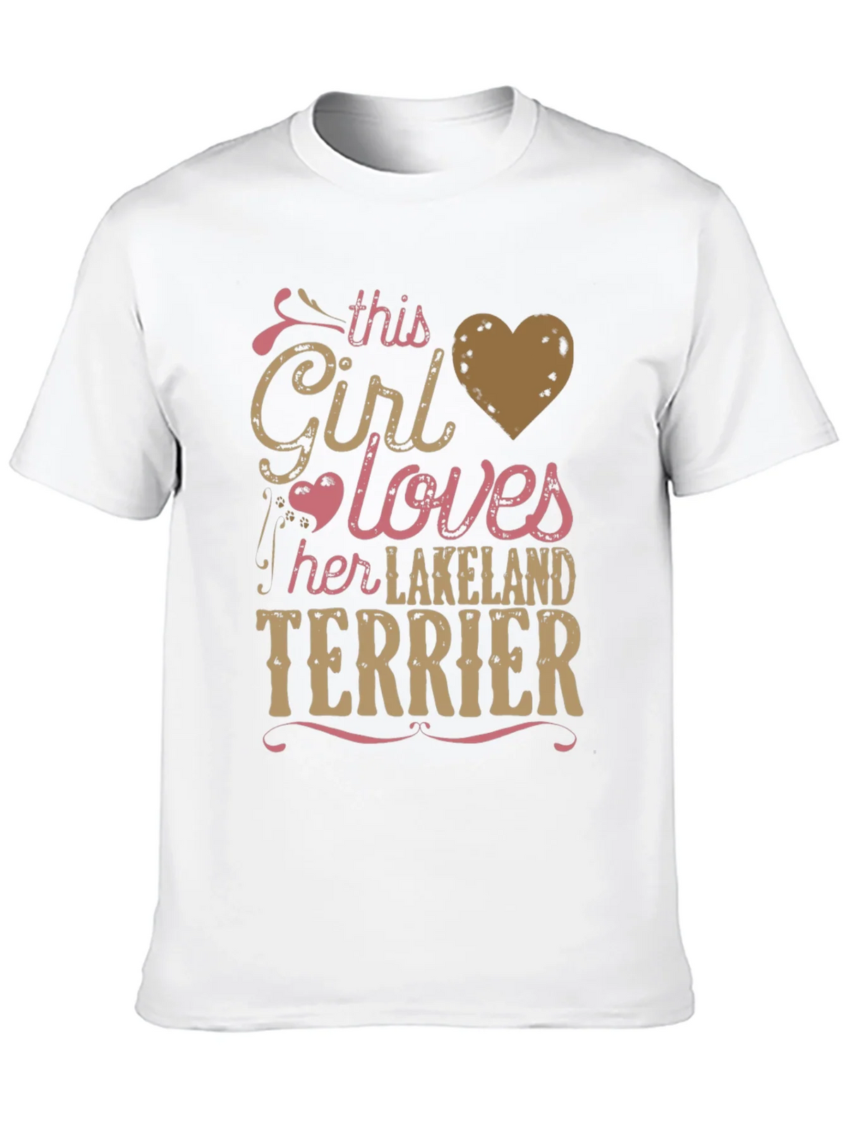 Girl Loves Lakeland Terrier Tee - Black