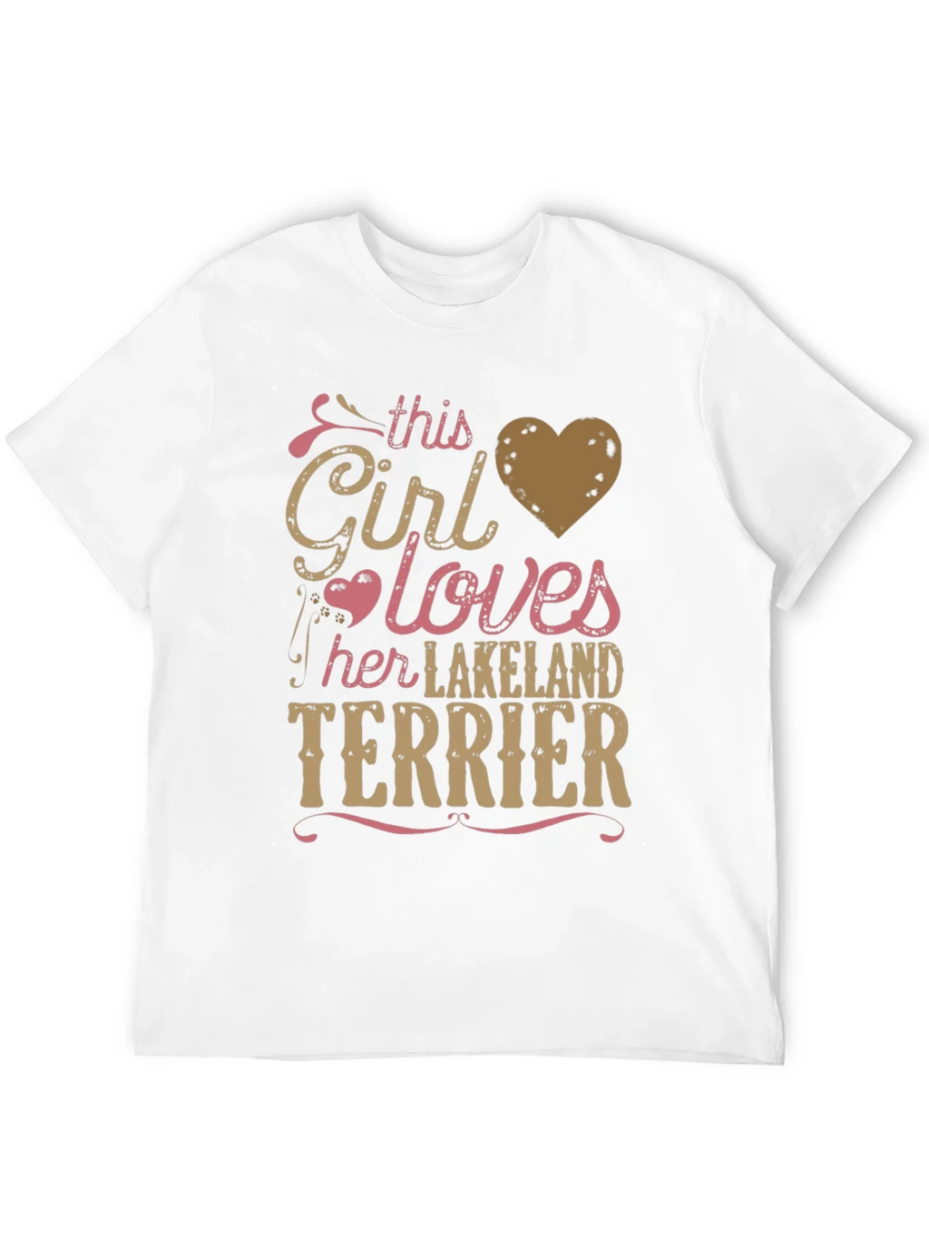 Girl Loves Lakeland Terrier Tee - Black