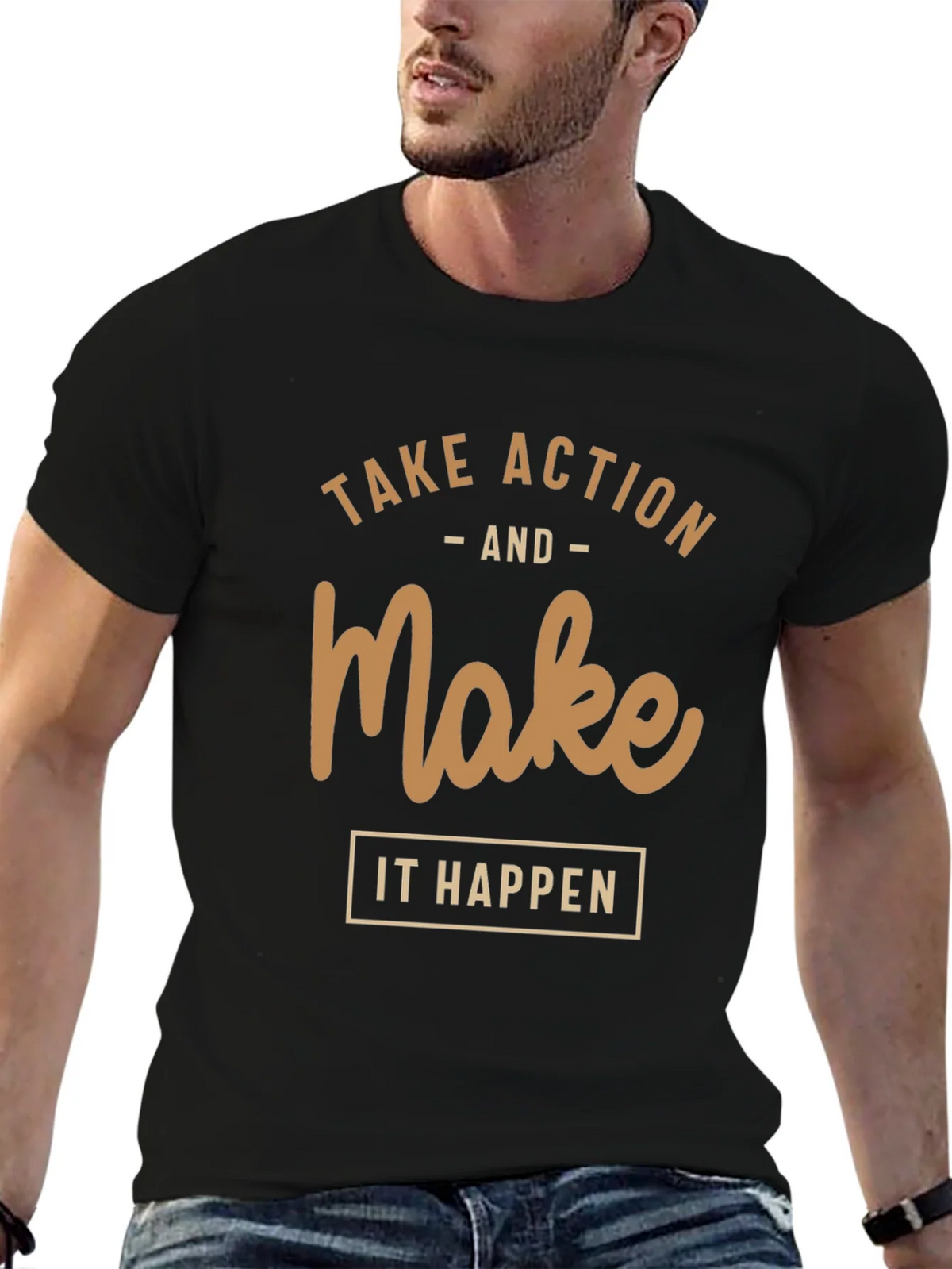 Motivational T-Shirt: Take Action Make it Happen