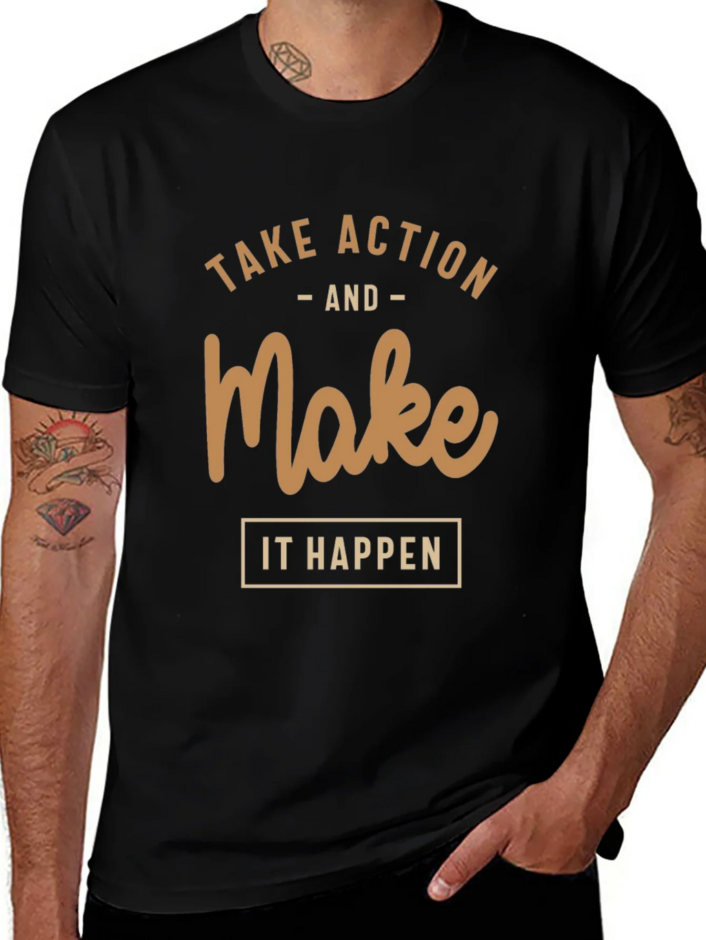Motivational T-Shirt: Take Action Make it Happen