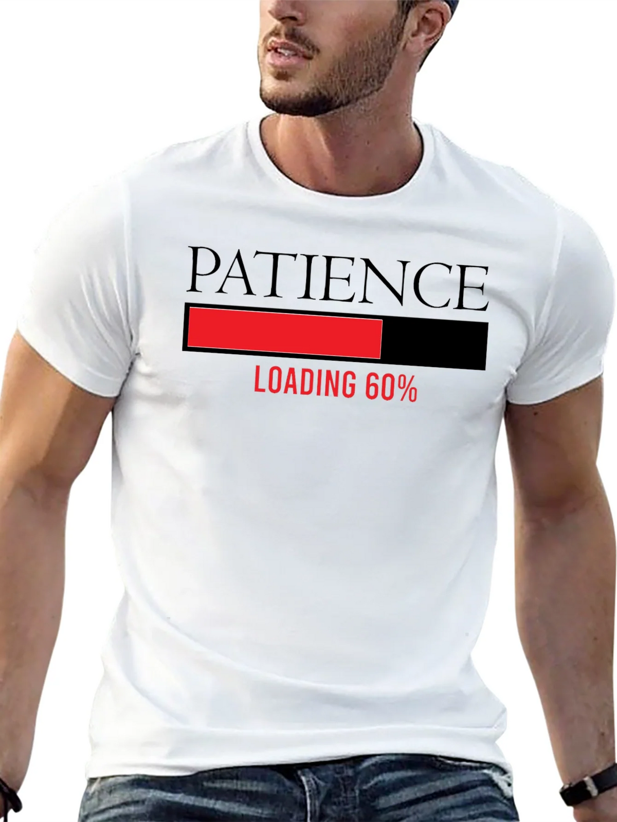 Patience Loading Funny Graphic Tee - Black T-Shirt