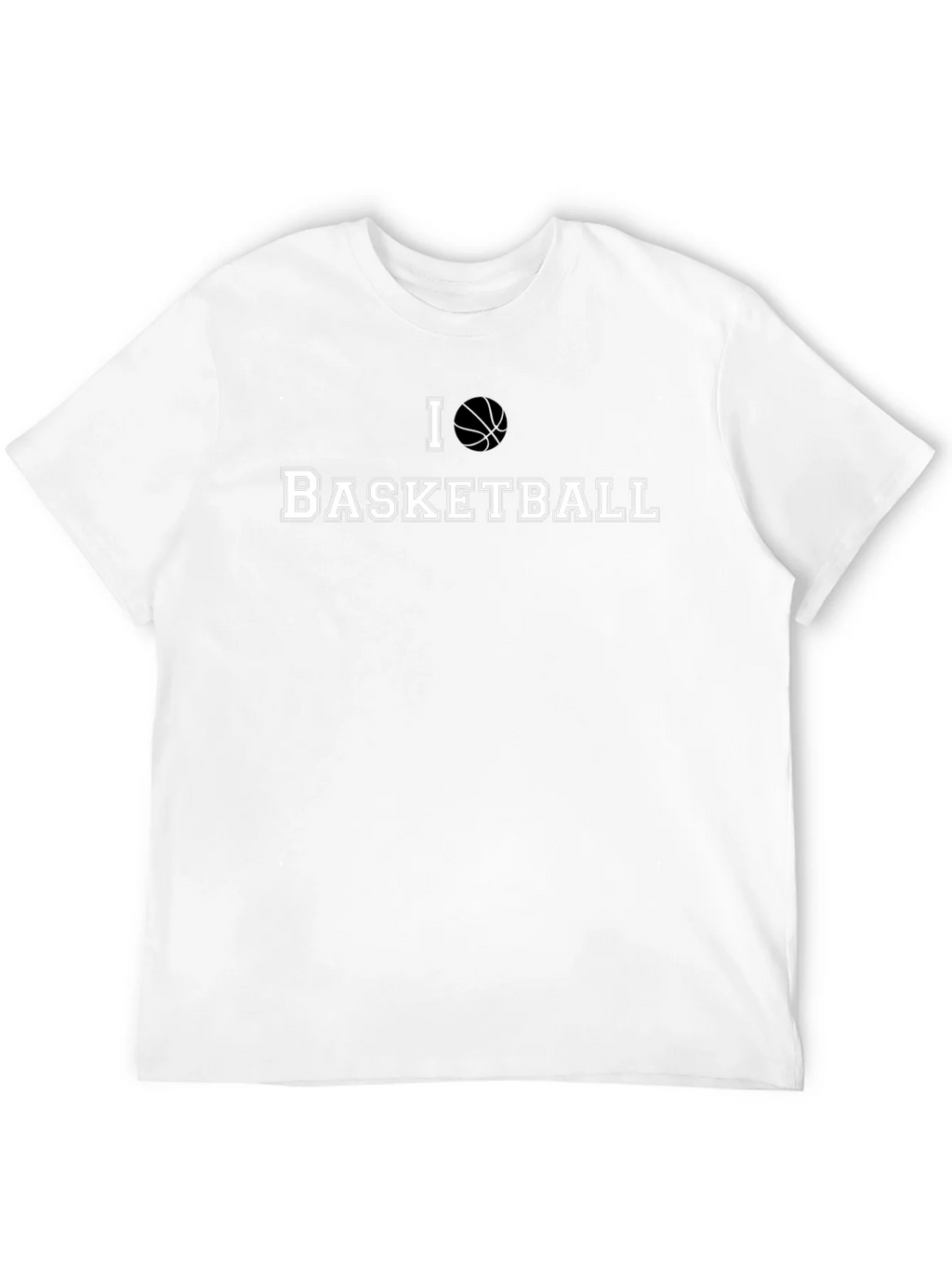 I Love Basketball Black Graphic T-Shirt