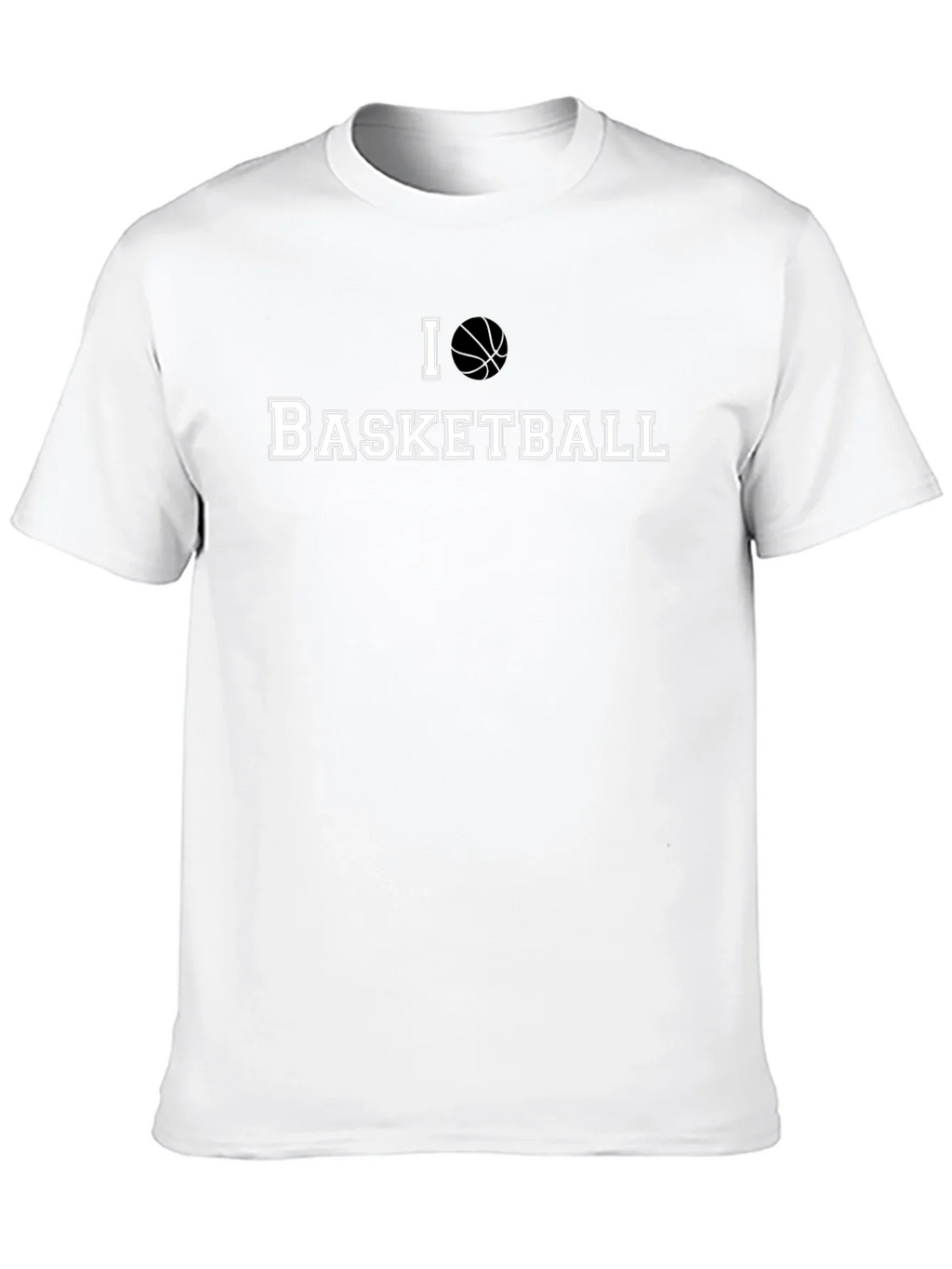 I Love Basketball Black Graphic T-Shirt