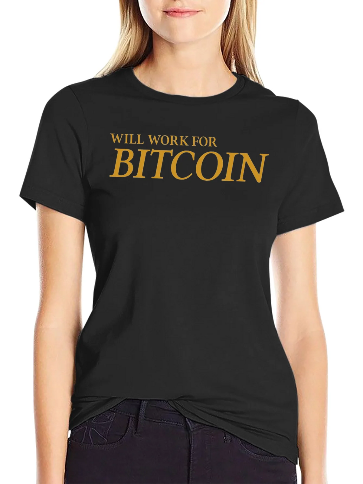 Will Work For Bitcoin Graphic Tee