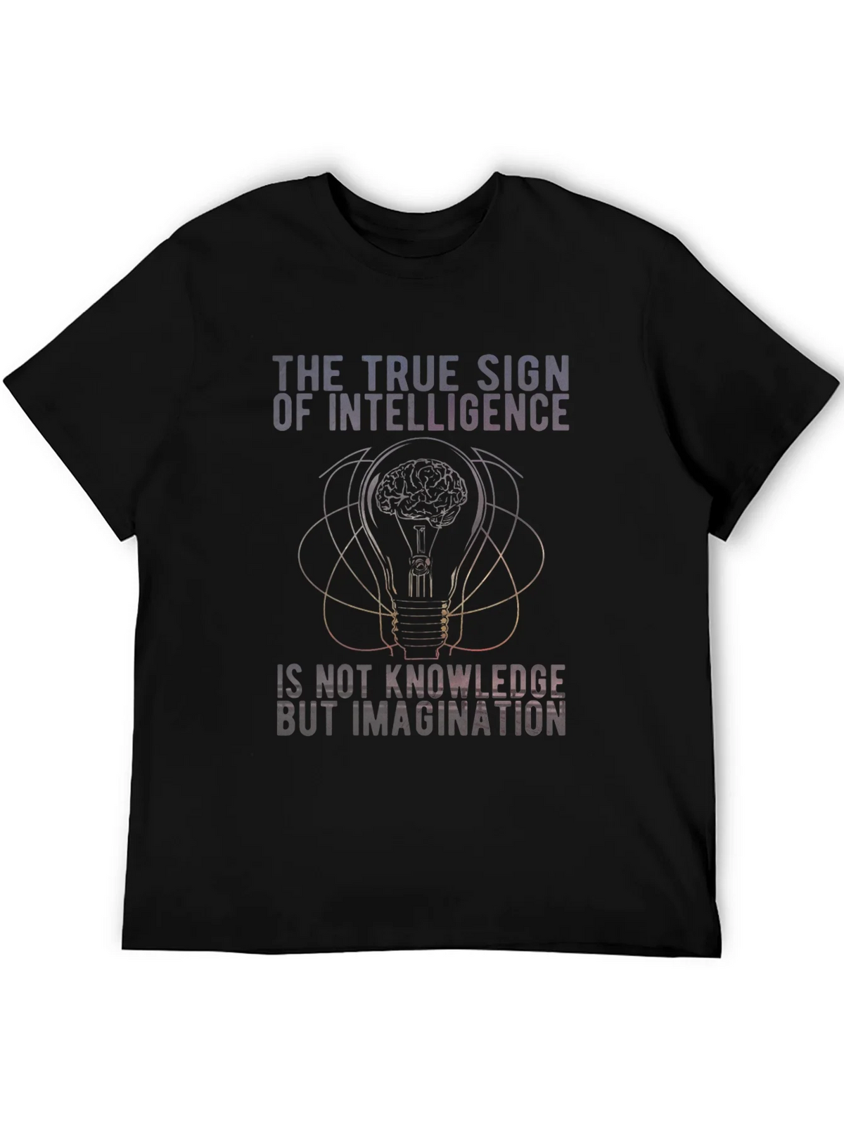 Intelligence Imagination Brain Light Bulb Graphic Tee