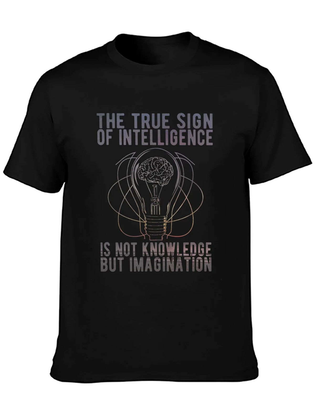 Intelligence Imagination Brain Light Bulb Graphic Tee