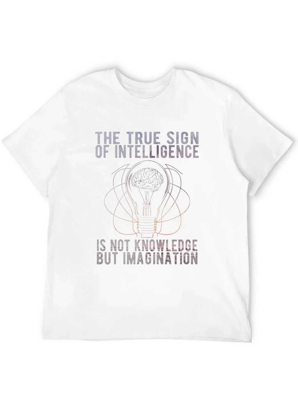 Intelligence Imagination Brain Light Bulb Graphic Tee