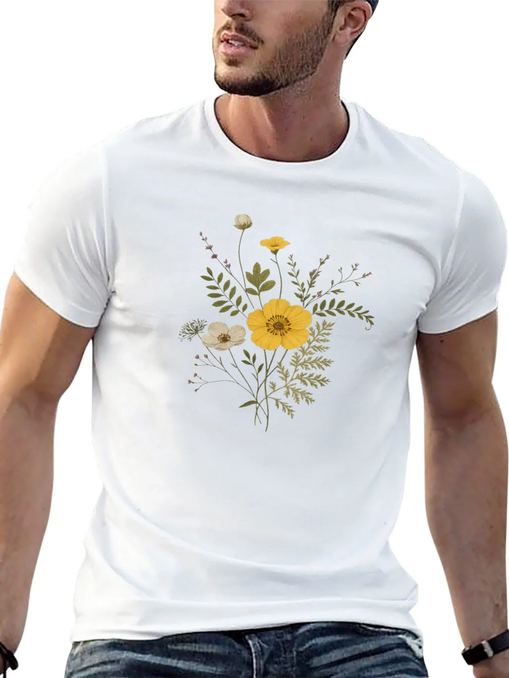 Floral Bouquet Graphic Tee - Stylish Unisex T-Shirt