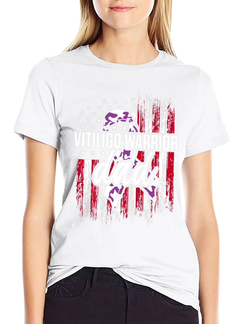 Vitiligo Warrior Dad T-Shirt
