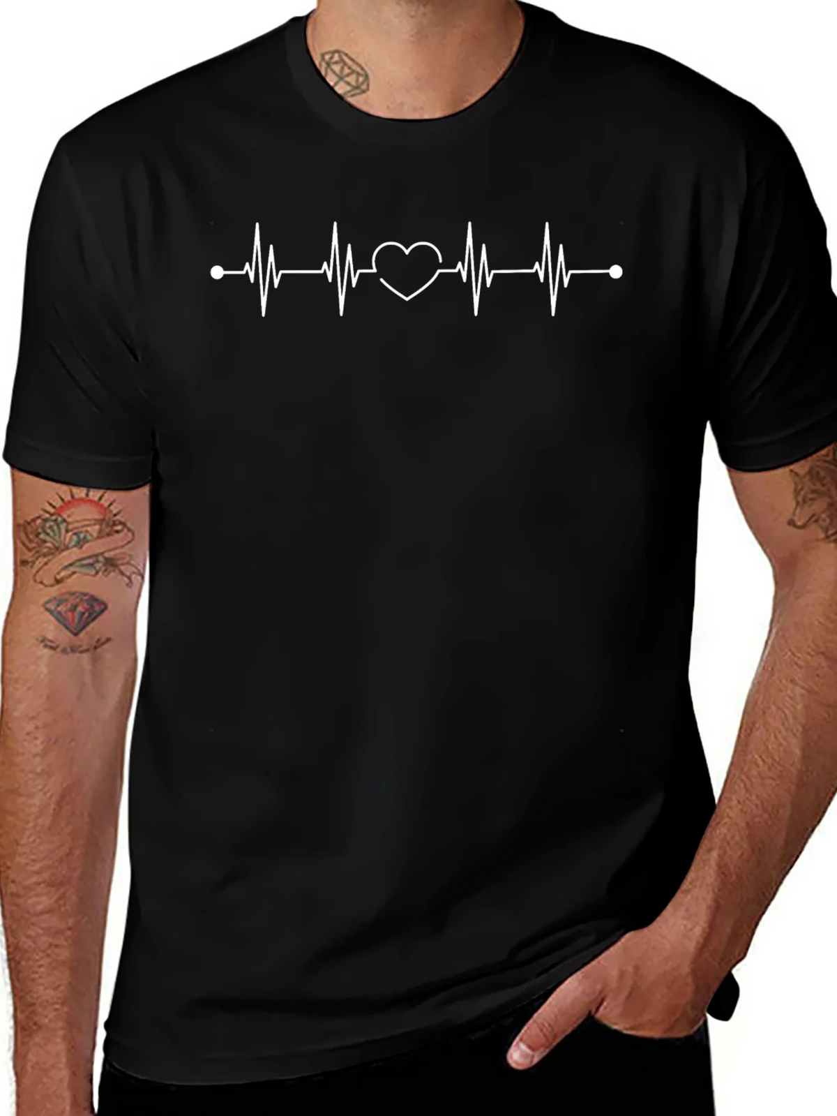 Heartbeat Graphic T-Shirt - Stylish Casual Tee