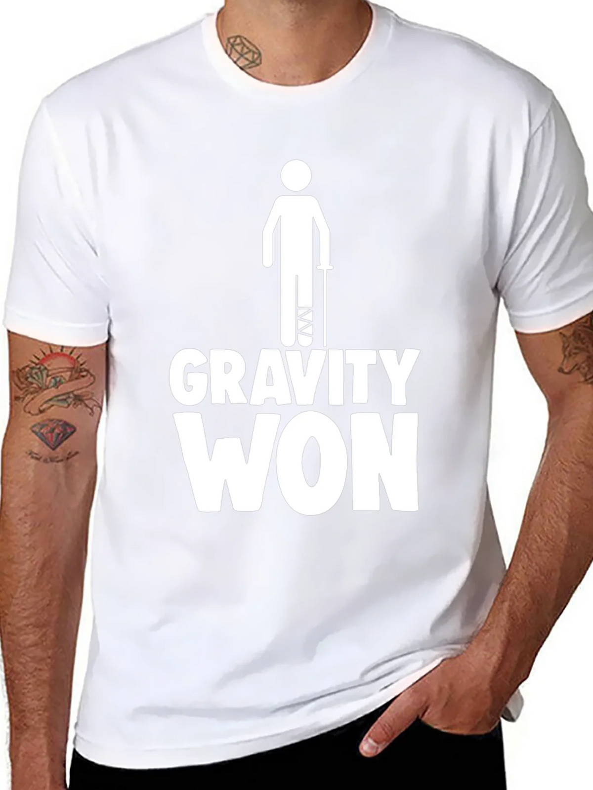 Gravity Won Funny Injury T-Shirt