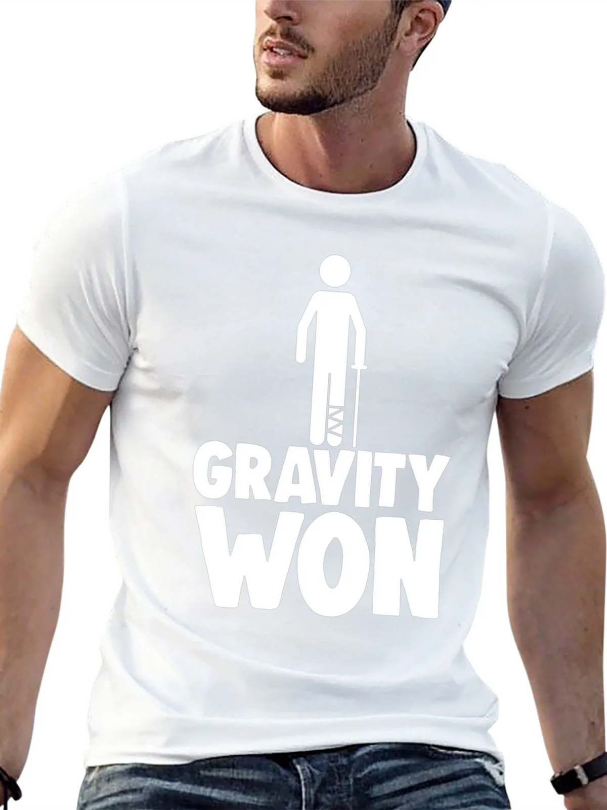 Gravity Won Funny Injury T-Shirt