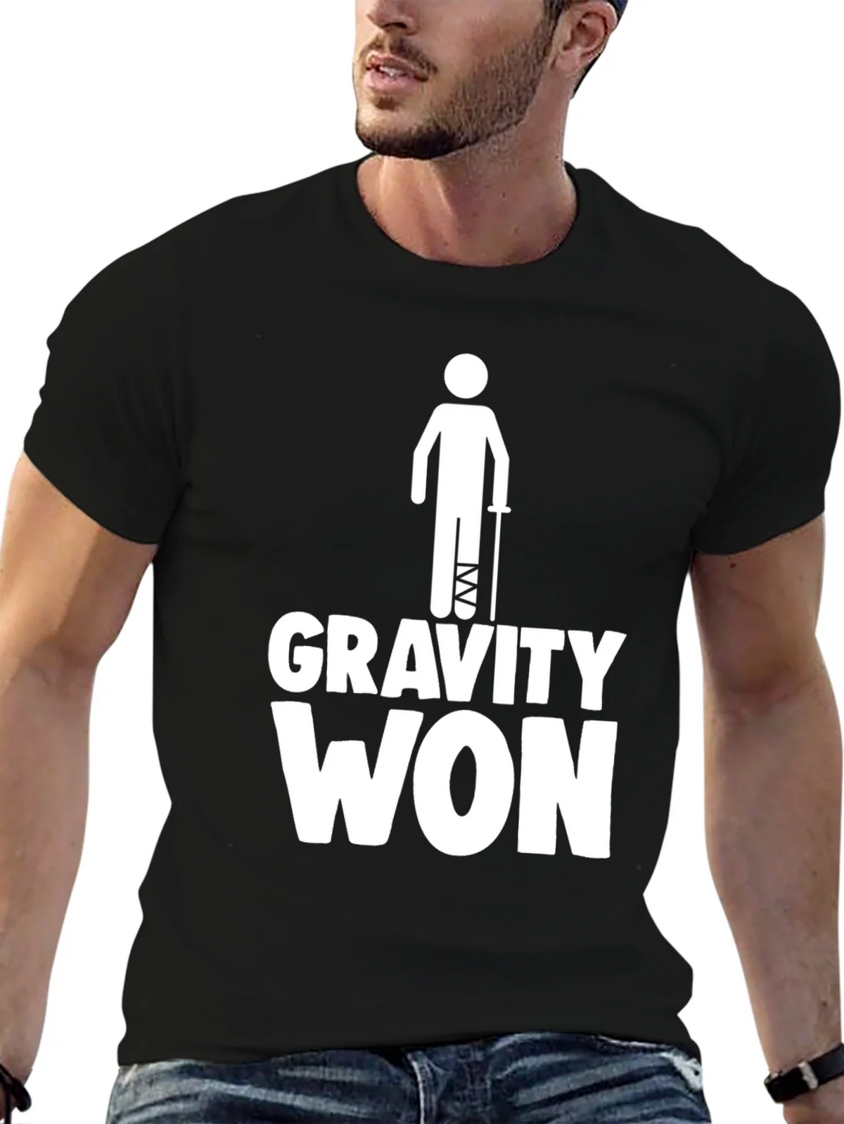 Gravity Won Funny Injury T-Shirt